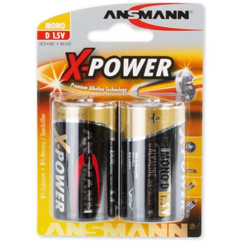 ANSMANN Pile Alcaline X Power Mono D Blister De 2