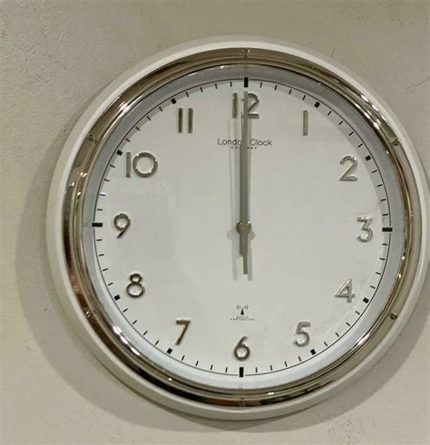 London Clock Company Rc White Wall Clock 24251 Etsy