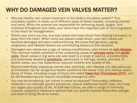 Ppt What Are Damaged Vein Valves And Can Vein Valves Be Repaired