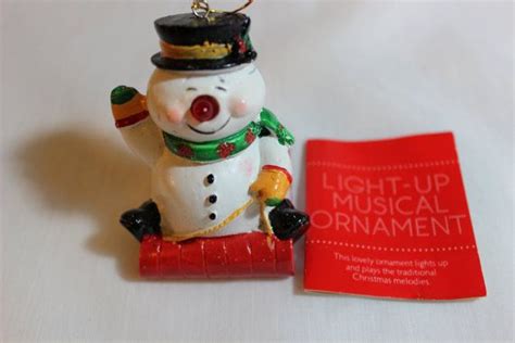 Avon T Collection Musical Snowman Ornament Vintage Etsy T