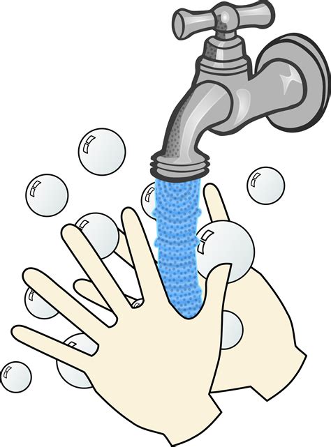 Washing Your Hands With Soap And Water Vector Clipart Kearney School
