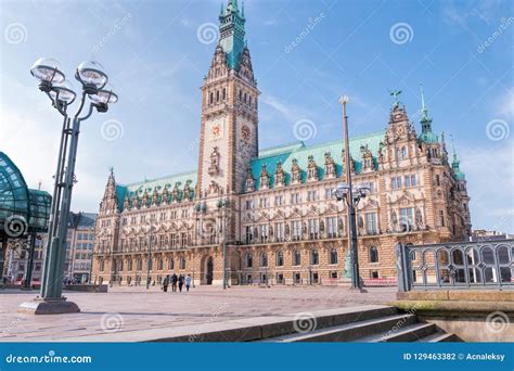 Famous Hamburg City Hall With Rathausmarkt Square Editorial