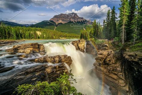 Sunwapta Falls In Jasper National Park Canada Featuring Alberta