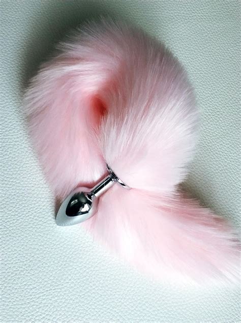 Pink Tail Butt Plug Fox Tail Butt Plug Bdsm Ddlg Cat Toy Etsy Canada