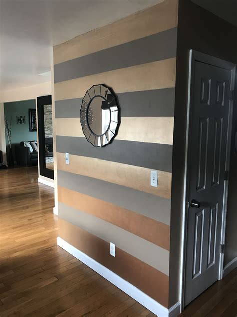 Horizontal Striped Wallpaper Living Room