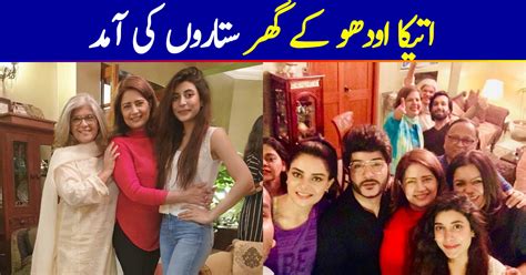 Pakistani Celebrities At Actress Atiqa Odho S Home For Dinner Reviewit Pk