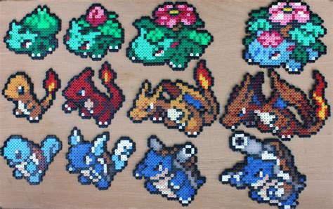 Sprite Pokemon Perle G N Ration Un Starter Set Hama Perler