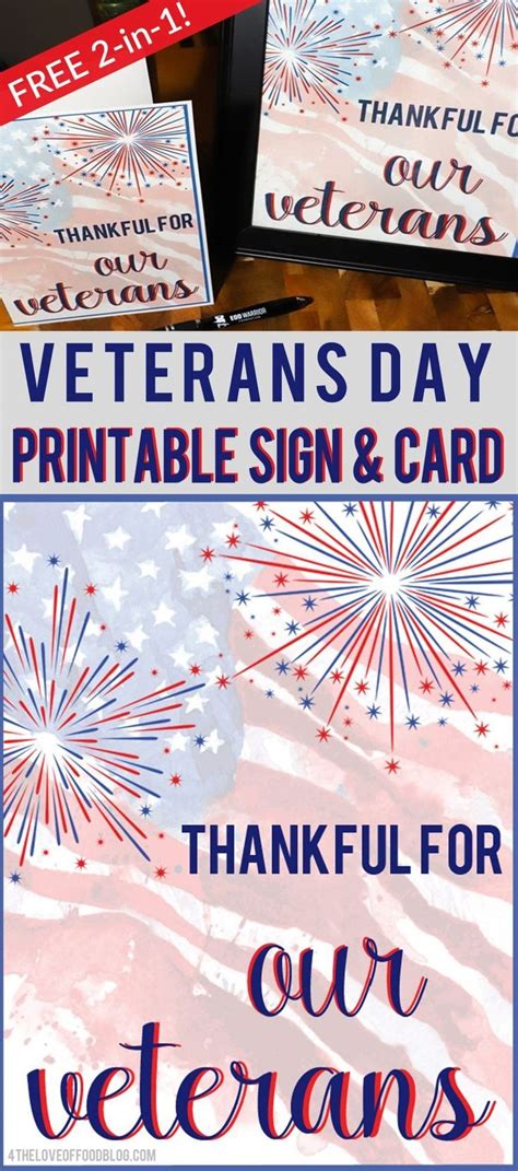 Veterans Day Printable Card