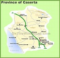 Province of Caserta map - Ontheworldmap.com