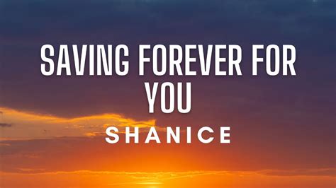 Shanice Saving Forever For You Lyrics Youtube