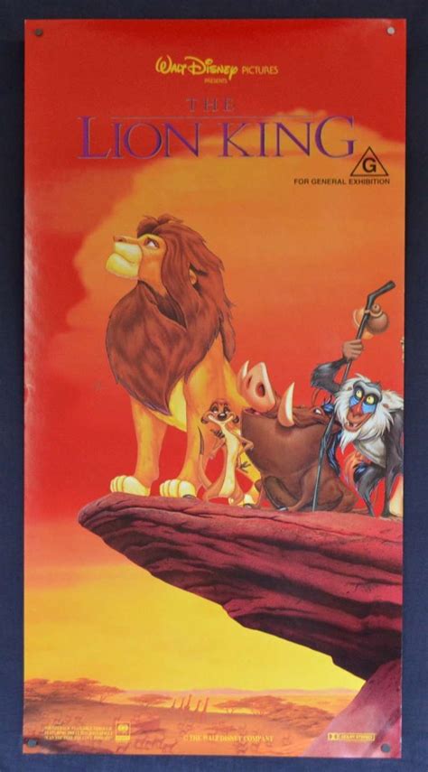 All About Movies The Lion King Poster Original Daybill Rolled Disney