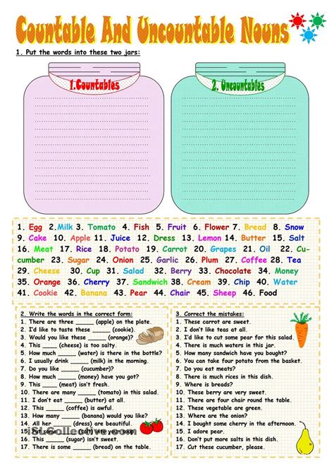 Countable And Uncountable Nouns Uncountable Nouns English Grammar