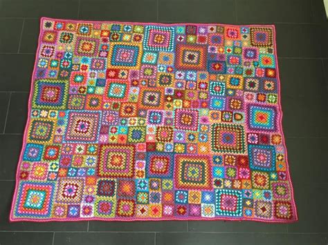 Granny Square Afghan Different Sizes Of Rounds Rounds Rounds