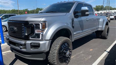 2020 Ford F450 Platinum Reserve Edition Iconic Silver Leveled On 35s