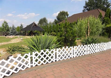 Some home centers now stock pvc fencing components as well as preassembled panels in a limited range of colors. Garden Plastic Fence Lawn Palisade Boarder Patio Fence ...