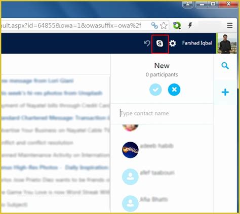 Free Chatting Website Templates Of Skype Chat In Outlook Fppt