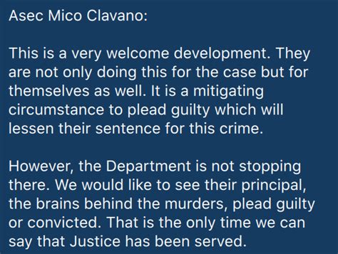Abs Cbn News Channel On Twitter Doj Spox Asec Mico Clavano Says Guilty Plea Of Bilibid Gang