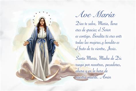 Ave María Haily Mary In Spanish Prayer Pillowcase Prayer Pillowcases