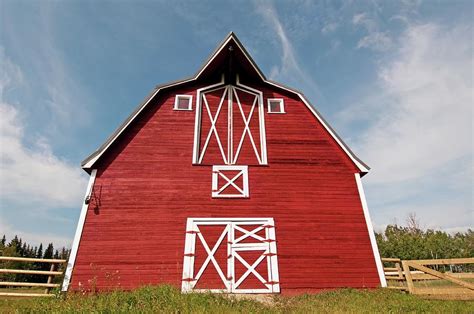 Bright Red Barn Down On The Farm Photograph By Wildroze Fine Art America