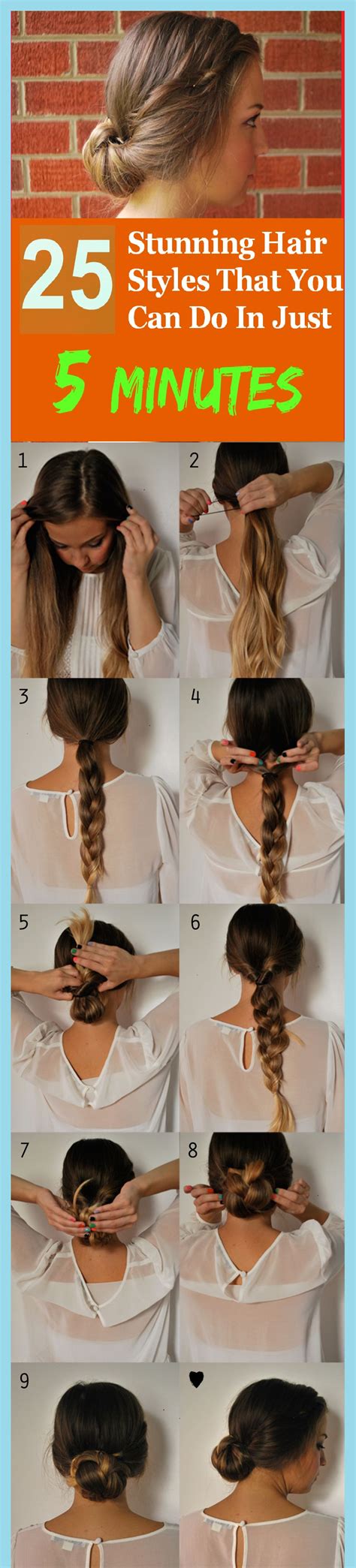 25 Stunning Hair Styles That You Can Do In Just 5 Minutes Hair Styles
