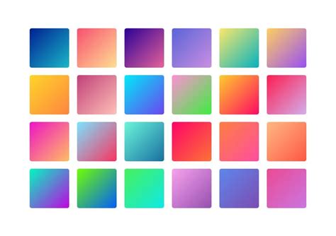 24 Modern Gradient Palettes Gradient Color Color Color Swatches