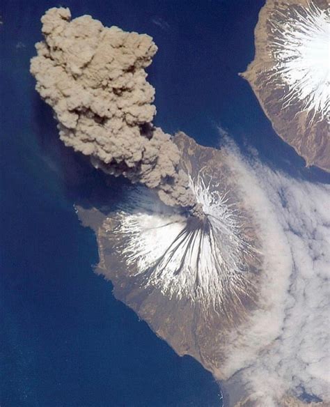 Alaskas Cleveland Volcano Eruption Viewed From Space Space On Your