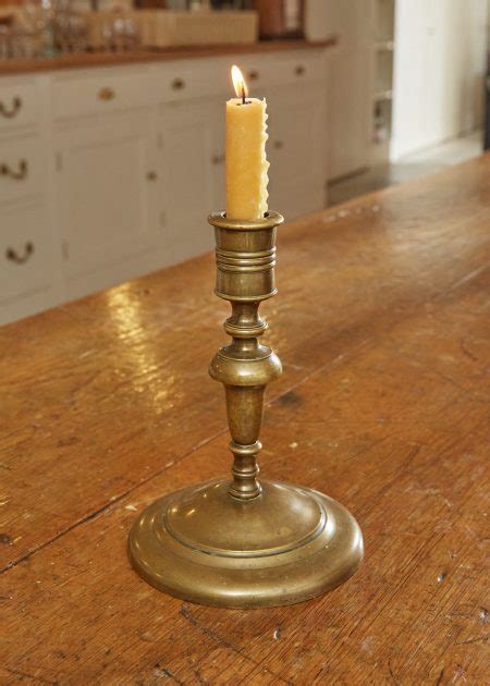 17th Century Dutch Style Brass Candlestick Howe London