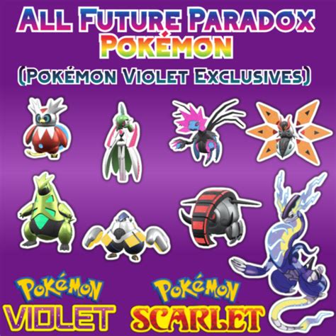 Buy Pokemon Scarlet And Violet Shiny 6iv Paradox Pokemon All Violet