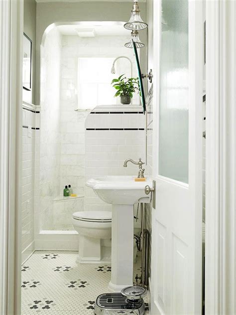 A half bath in 30 square feet. Chic ideas for small bathrooms with shower