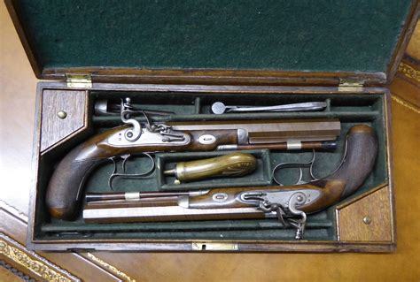 Th Century Pair Of Cased Dueling Pistols At Stdibs Antique Dueling