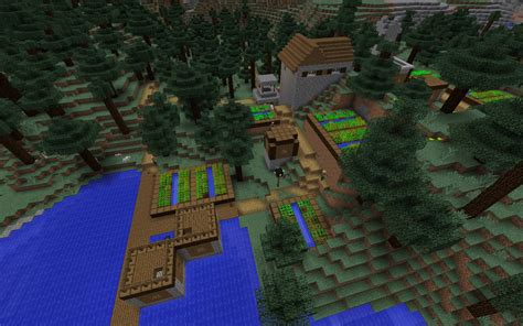 Taiga Blacksmith Village Beware Of Wolves Minecraft Seed Hq
