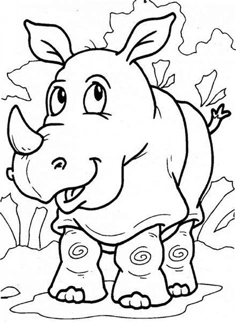 Rhino Coloring Pages Kidsuki