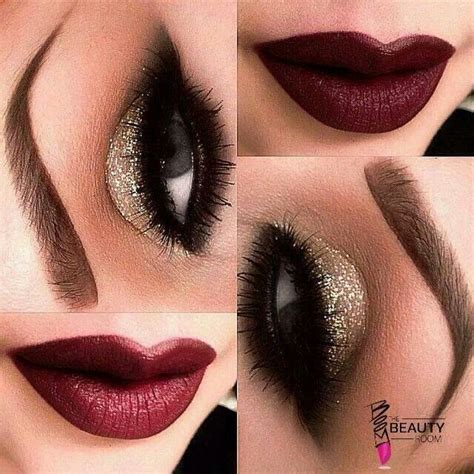 With Burgundy Dress Makeup Holiday Makeup Beautiful Makeup