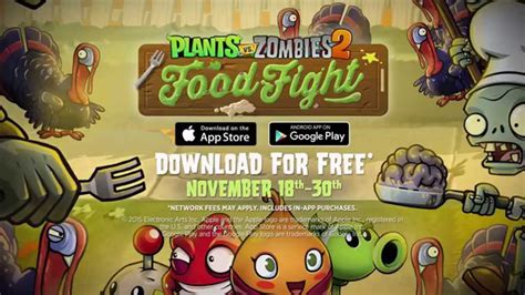 Plants Vs Zombies 2 Food Fight Trailer Youtube