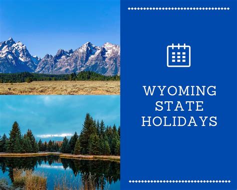 Wyoming Wy State Holidays Year