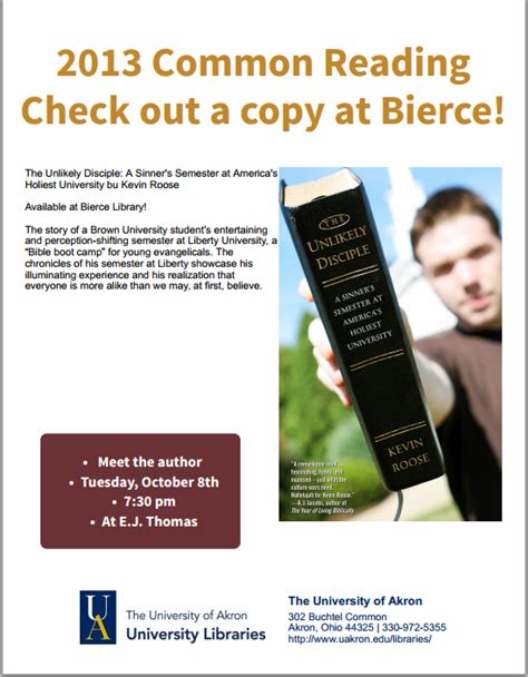 Flyer From University Of Akron University Libraries University