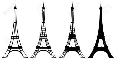 Silhouette Of Eiffel Tower At Getdrawings Free Download