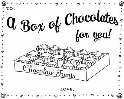 Coloring Pages February Chocolates Box Printable Candy
