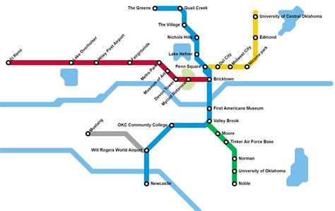 Theoretical Subway Map Of Oklahoma City Rokc