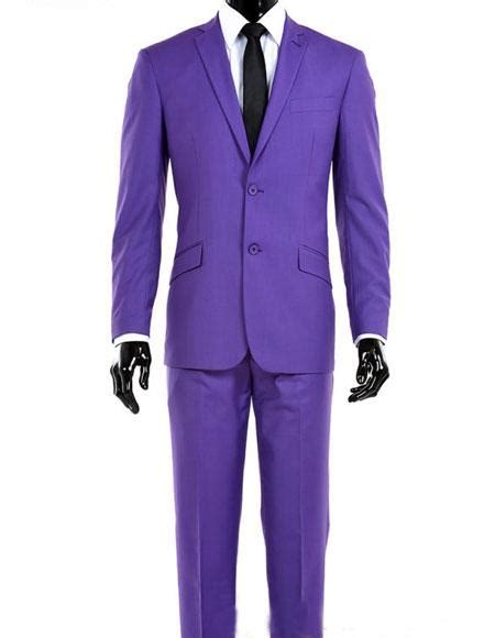 Mens 2 Button Single Breasted Modern Fit Suits Notch Lapel