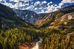 usa, Mountains, Scenery, California, Clouds, Trees, Tuolumne, Meadows ...