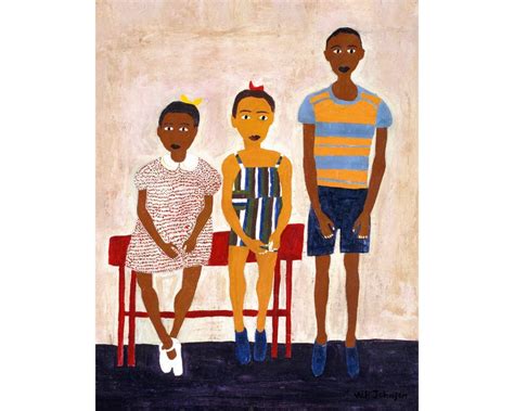 Portrait Of 3 Children Vintage African American Folk Art Etsy