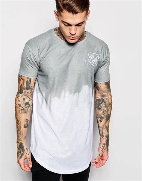 I saw it on the home page, but it turned out to be a men's shirt. SikSilk Dip Dye T-Shirt With Curved Hem | Dip dye t shirts ...