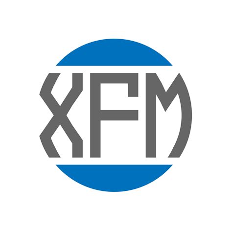 diseño de logotipo de letra xfm sobre fondo blanco. Concepto de