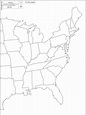 East coast of the United States free map, free blank map, free outline ...