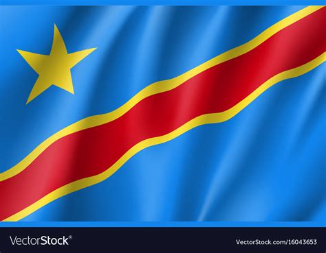 Democratic Republic Of The Congo Flag Royalty Free Vector
