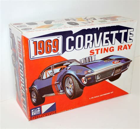 1969 Corvette Sting Ray Mpc Model Car Vintage Kit In Box