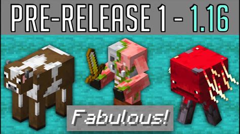 Minecraft 116 Pre Release 1 Fabulous Graphics New Game Rules And
