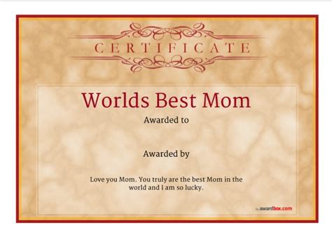 18 Free Certificate Of Best Mother Templates Free Word Templates