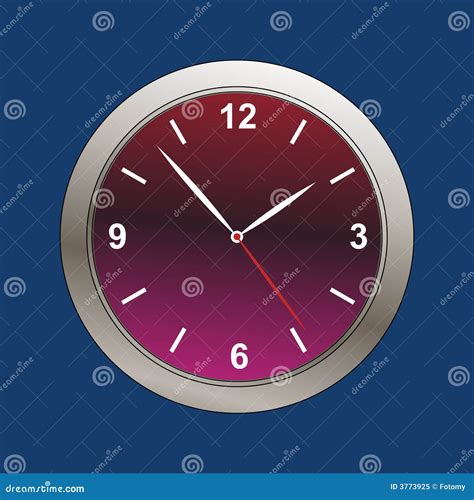 Modern Clock Face Illustration Royalty Free Stock Photo Image 3773925